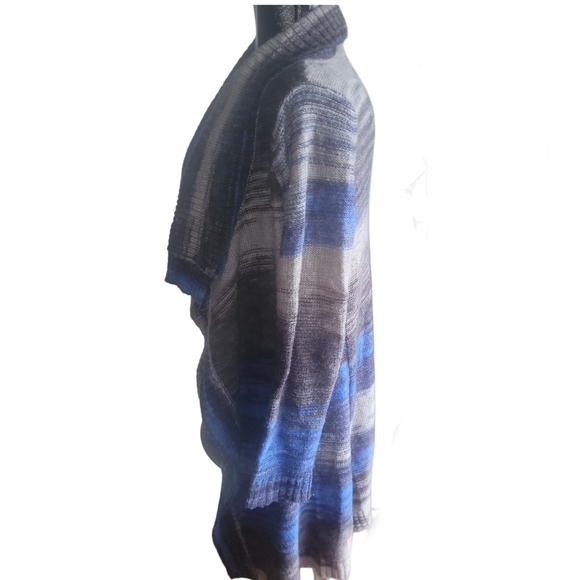 Element Eden Blue and Grey Open Front Cardigan M - Picture 4 of 6